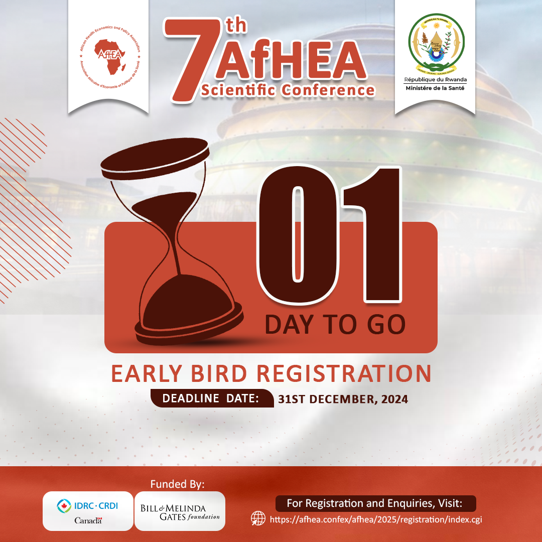 Just 1 day left to secure your Early Bird registration for the AFHEA 2025 Conference! Don’t miss this opportunity to save and join us for an unforgettable experience. Register now! #AFHEA2025https://afhea.org/en/afheas-2025-scientific-conference/ …………………………………………………………………………………………………………………………………………………………………… Il ne reste plus qu’un jour pour s’inscrire à la conférence AFHEA 2025 ! Ne manquez pas cette opportunité d’économiser et rejoignez-nous pour une expérience inoubliable. Inscrivez-vous dès maintenant ! #AFHEA2025https://afhea.org/en/afheas-2025-scientific-conference/