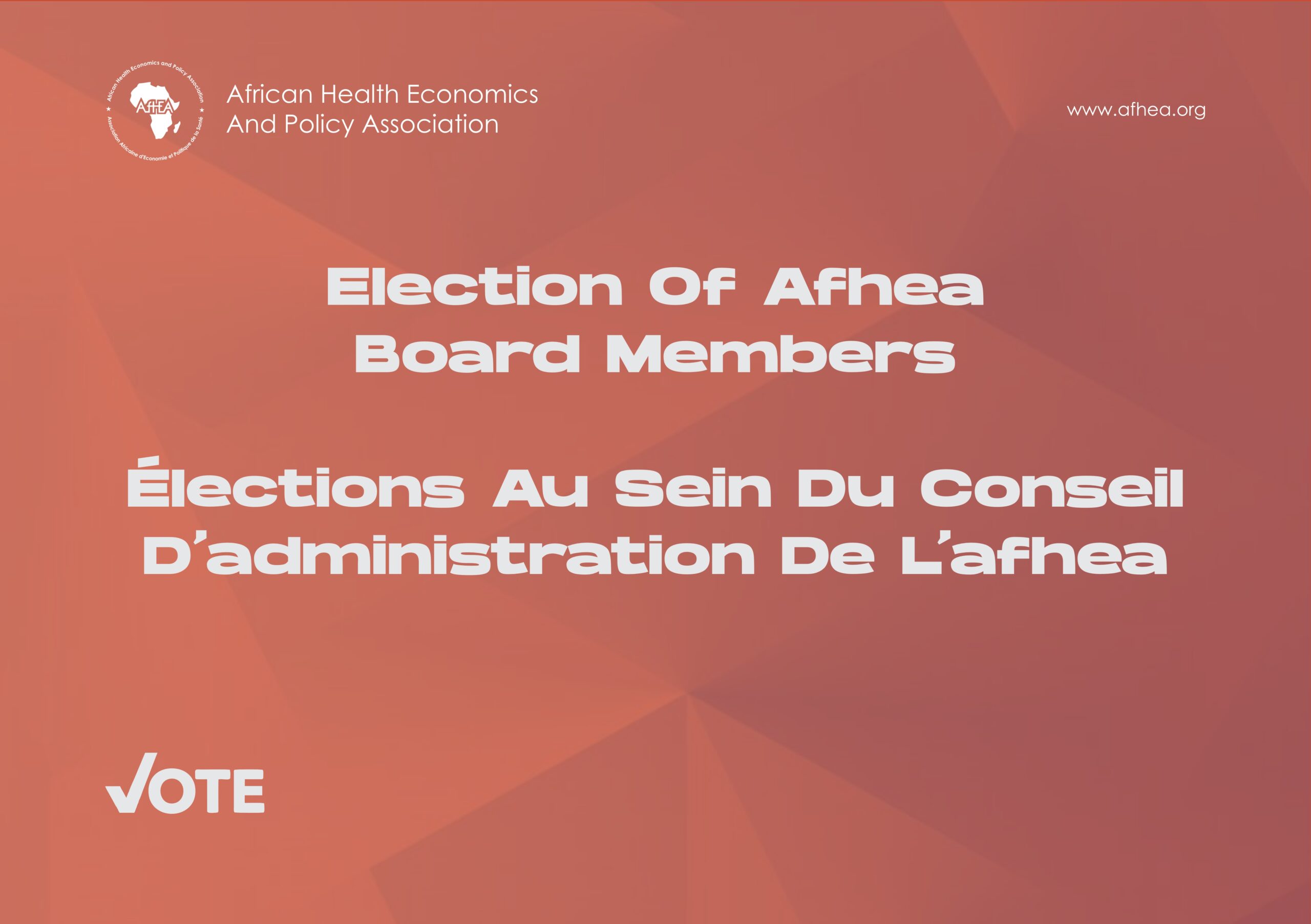 Election of AfHEA Board Members / élections ausein du Conseil d’administration de l’AfHEA Dear AfHEA members,We are pleased to inform you that the AfHEA Board Elections will be open onMonday August 25, 2025, after the call for candidates was disseminated in June andJuly. Following the initial vetting by AfHEA Board’s Nominations Committee, thefollowing candidates were shortlisted to proceed to the election phase. Central Africa Should you have any challenges accessing the voting platform, kindly email our ITand Website Management Officer,